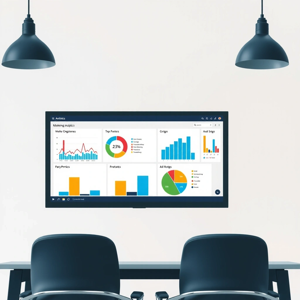 Marketing analytics dashboard and data visualization